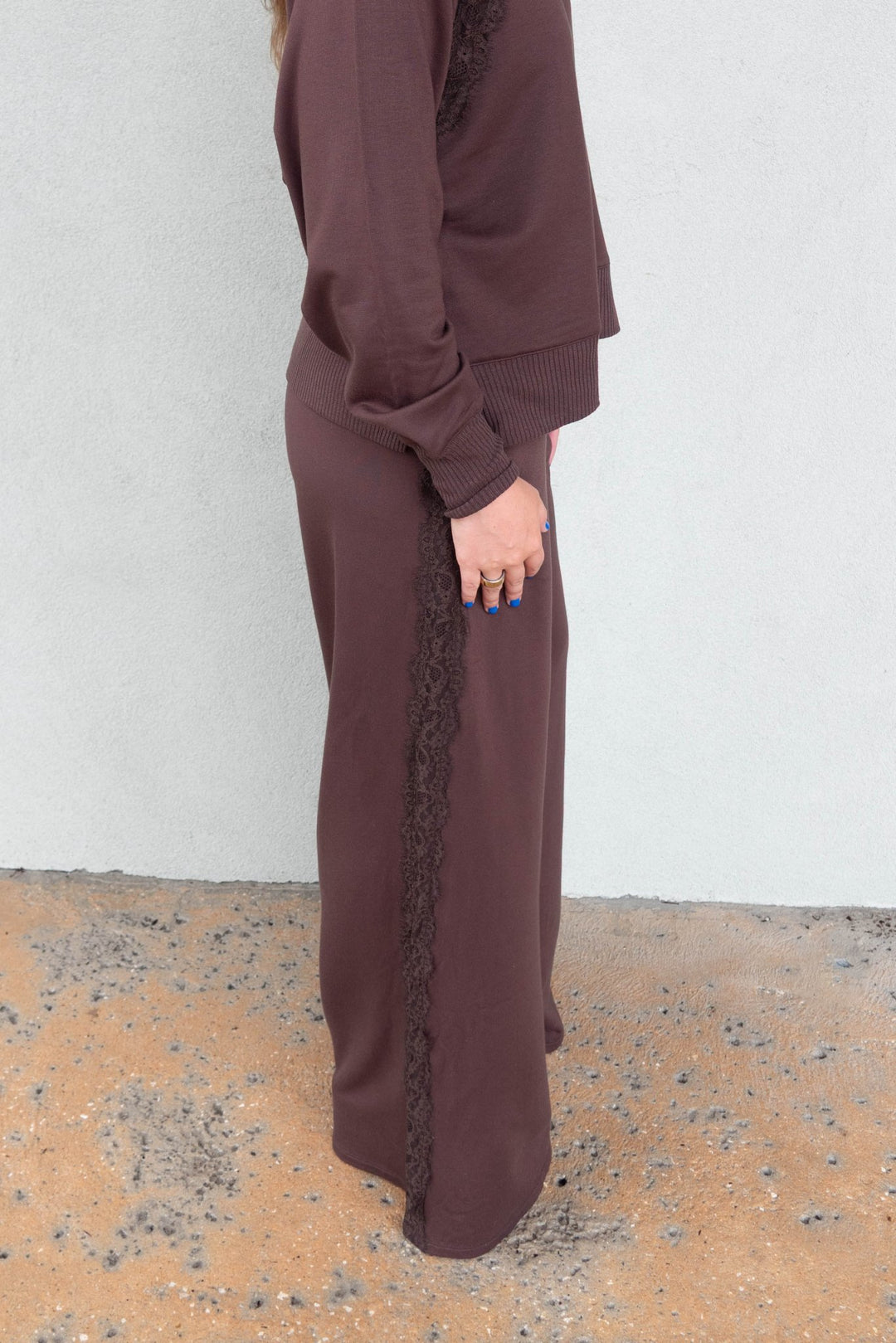 Supersoft Lace Trim Pant - Java - Jaffi&