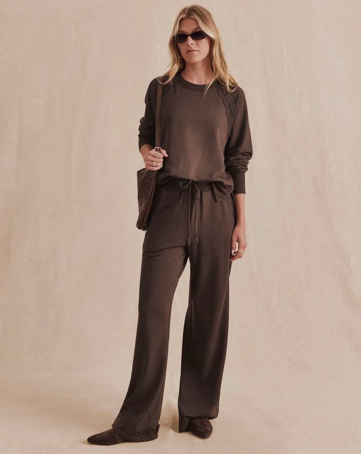 Supersoft Lace Trim Pant - Java - Jaffi&