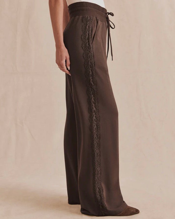 Supersoft Lace Trim Pant - Java - Jaffi's