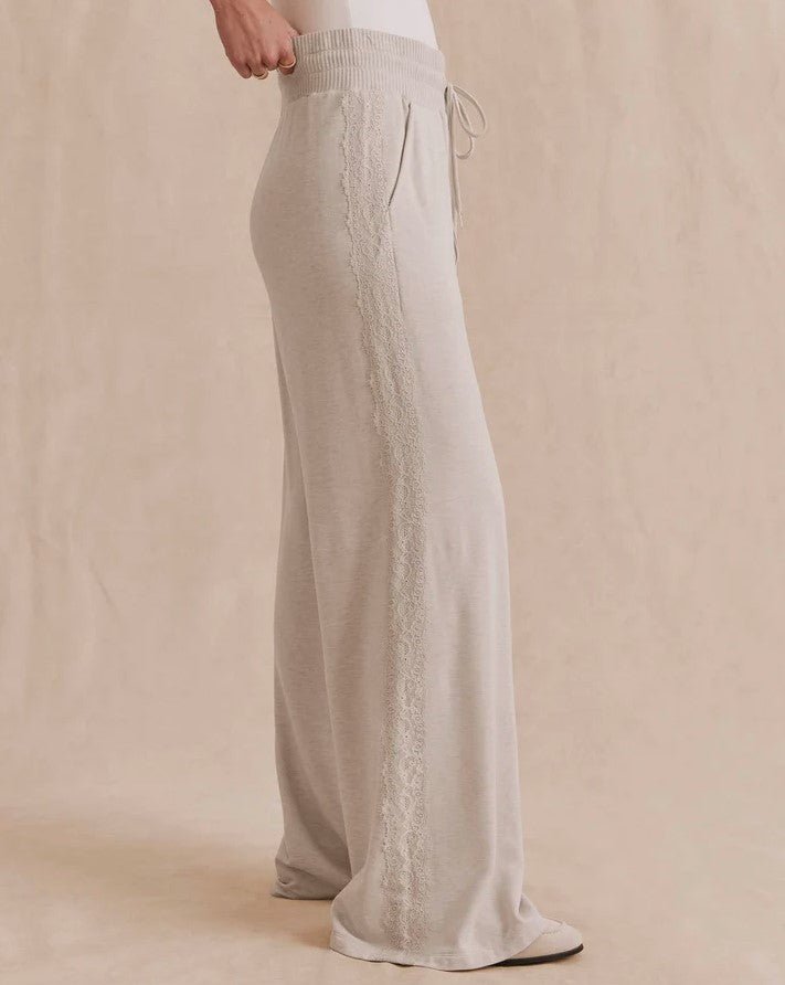 Supersoft Lace Trim Pant - Pale Oak Heather - Jaffi&