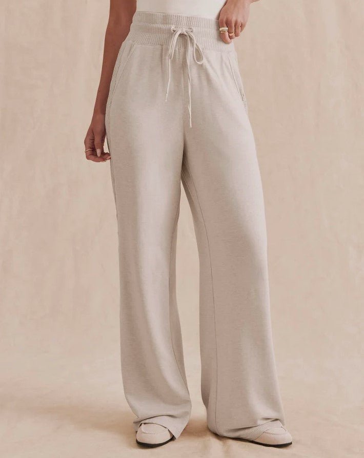 Supersoft Lace Trim Pant - Pale Oak Heather - Jaffi's