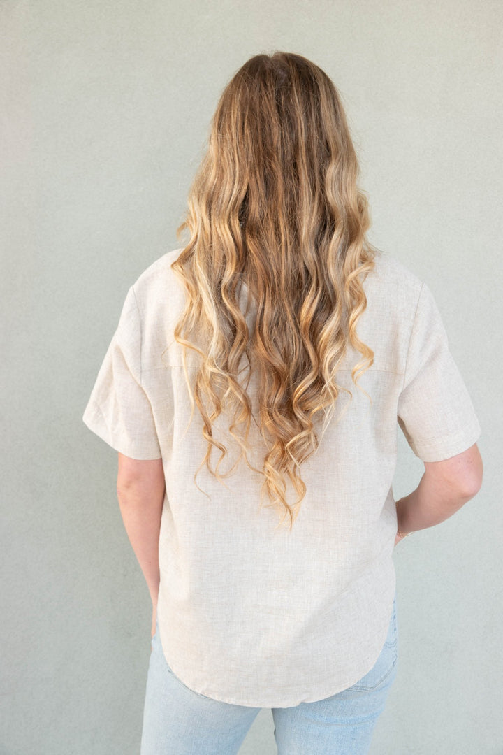 Suzanne Linen Button Down - Rye - Jaffi's