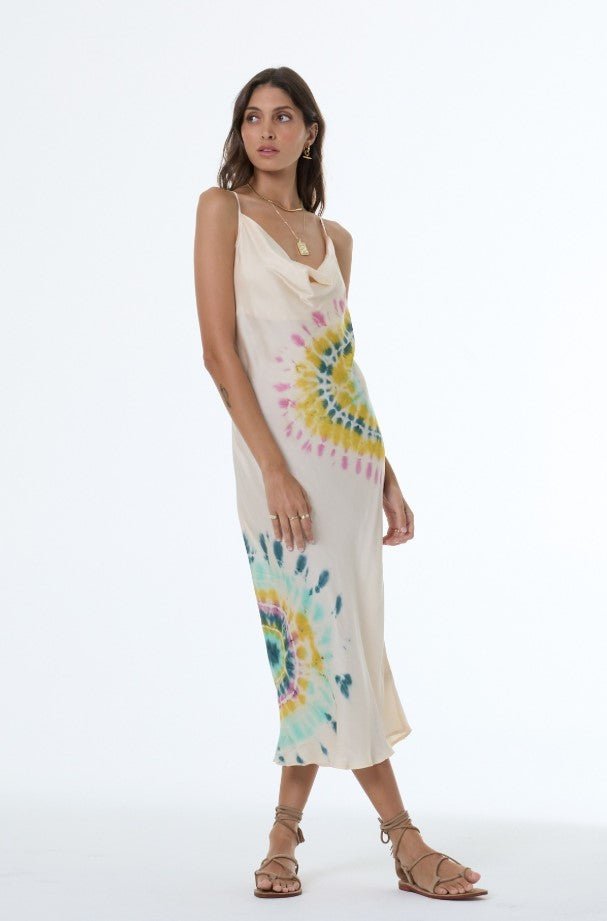 Sweetie Slip Dress - Teal Whirly Pop Wash - Jaffi's