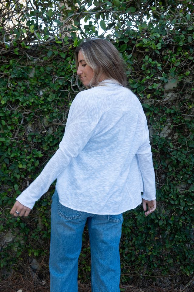 Swell Knit Open Cardi - White - Jaffi's