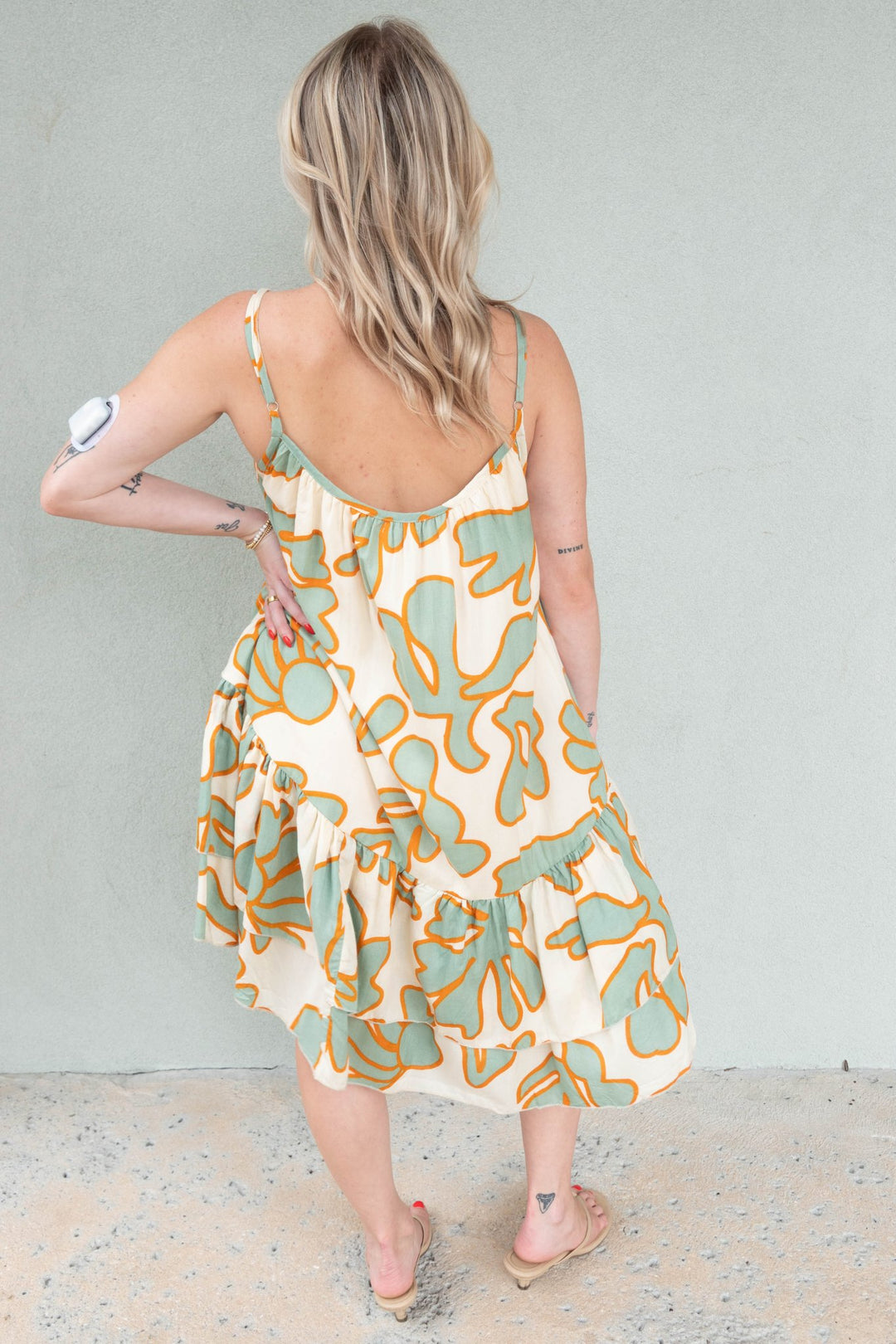 Swing Tank Dress - Green Geo - Jaffi's