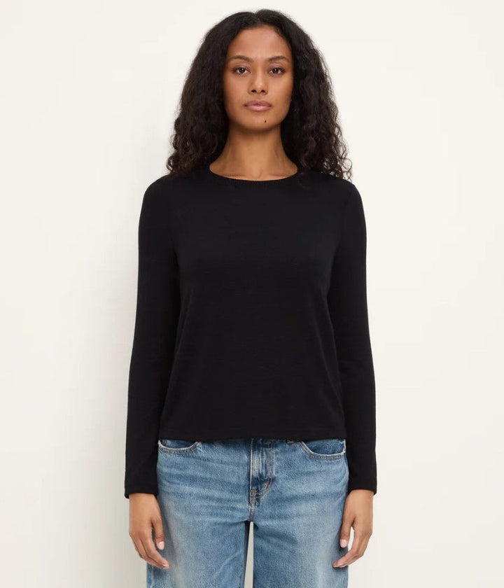 Sydney Crew Neck Long Sleeve - Black - Jaffi&