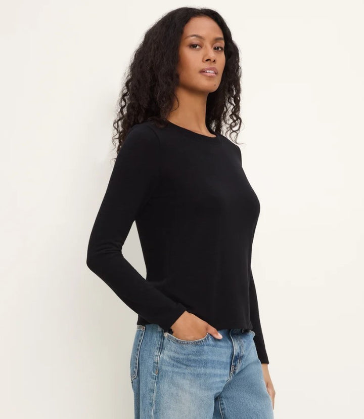 Sydney Crew Neck Long Sleeve - Black