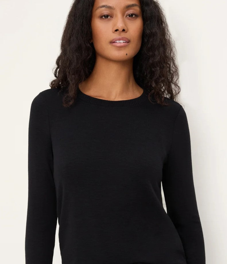 Sydney Crew Neck Long Sleeve - Black