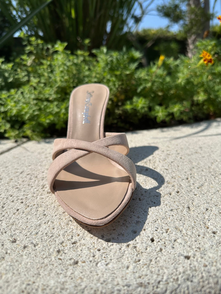Symone Heel - Beige Suede - Jaffi's