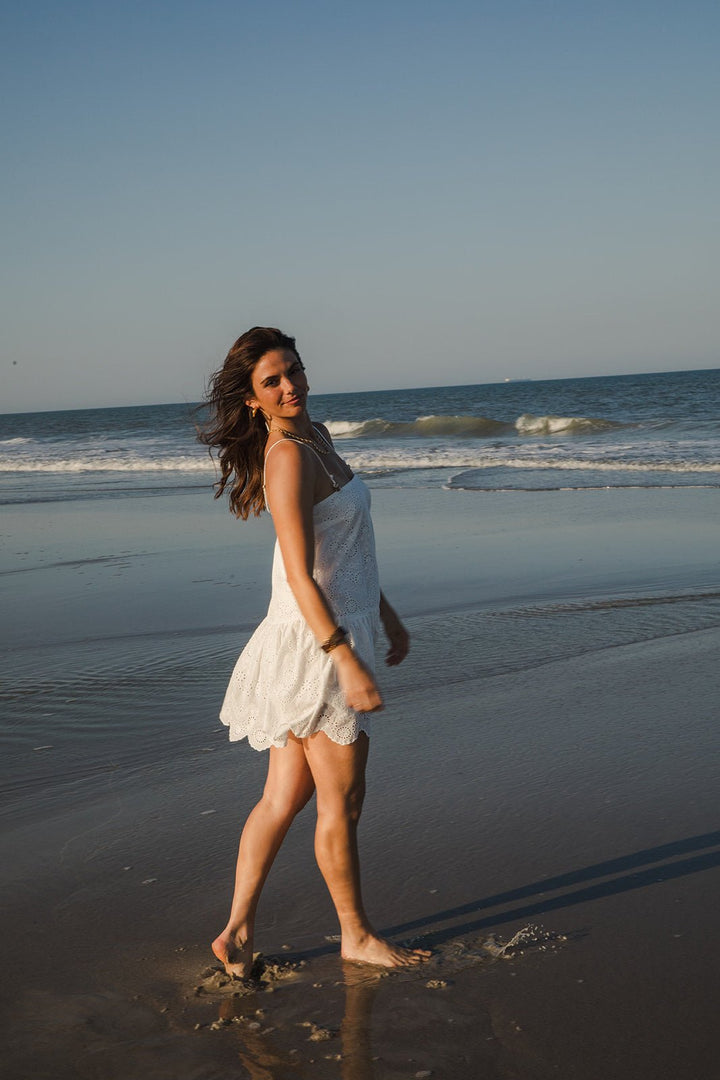 Tahlia Broidery Mini Dress - Jaffi's