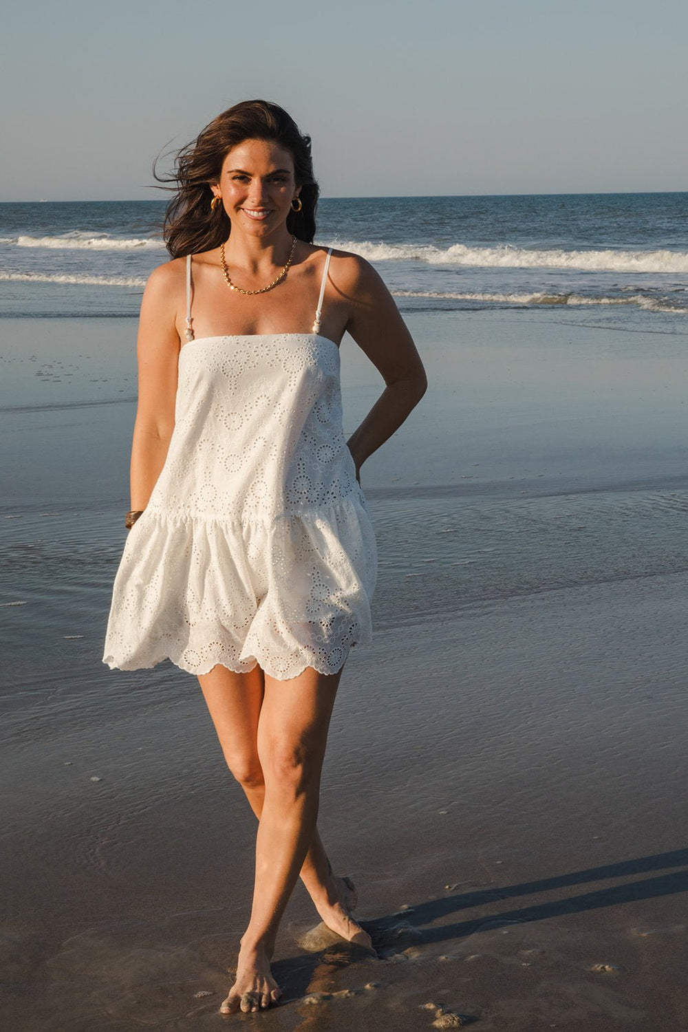 Tahlia Broidery Mini Dress - Jaffi's