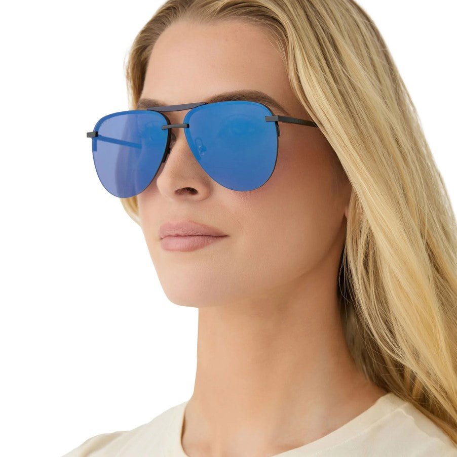 Tahoe Sunglasses - Black + Midnight Mirror Polarized - Jaffi's