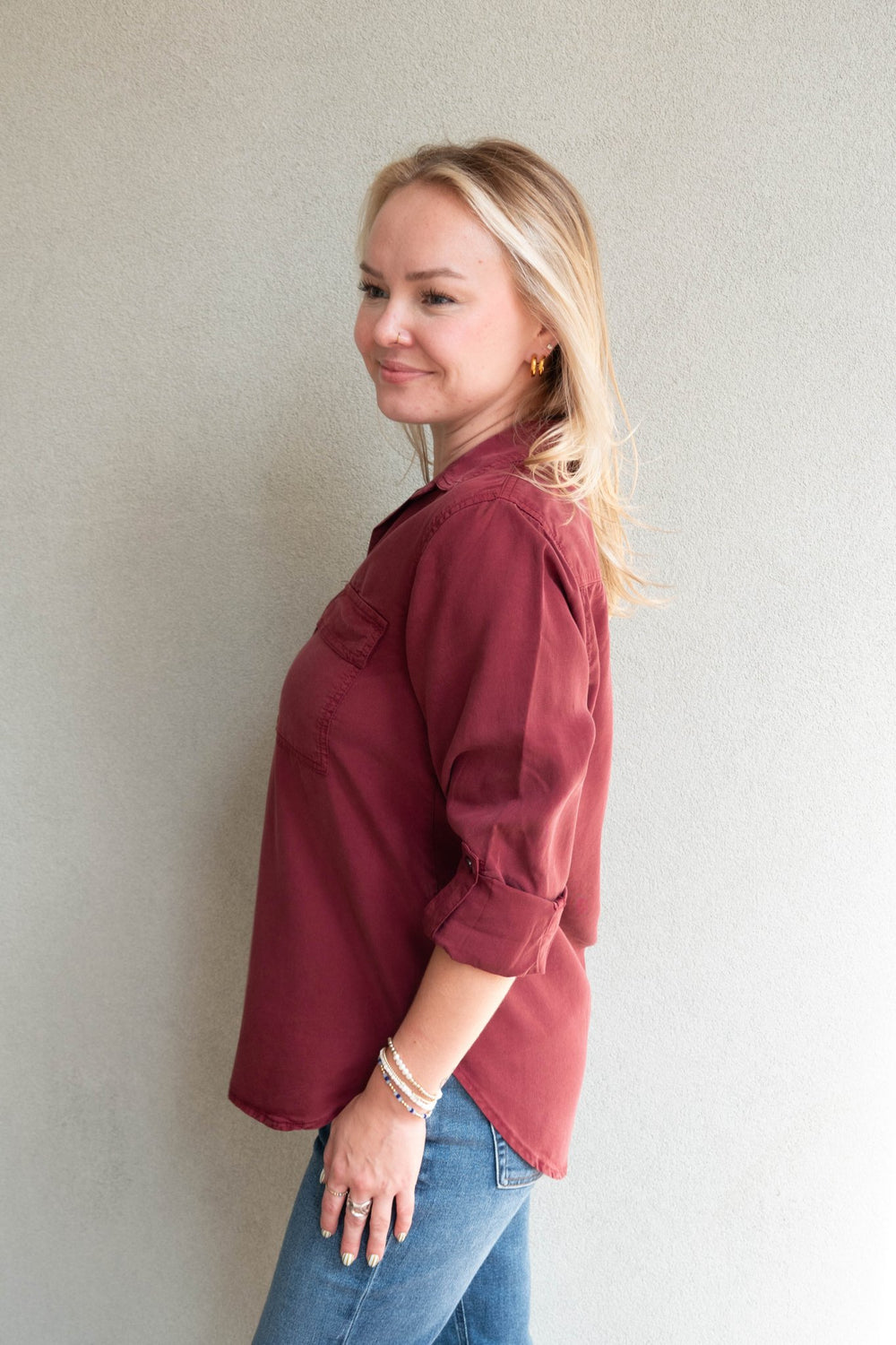 Talma Button Down - Bordeaux - Jaffi's