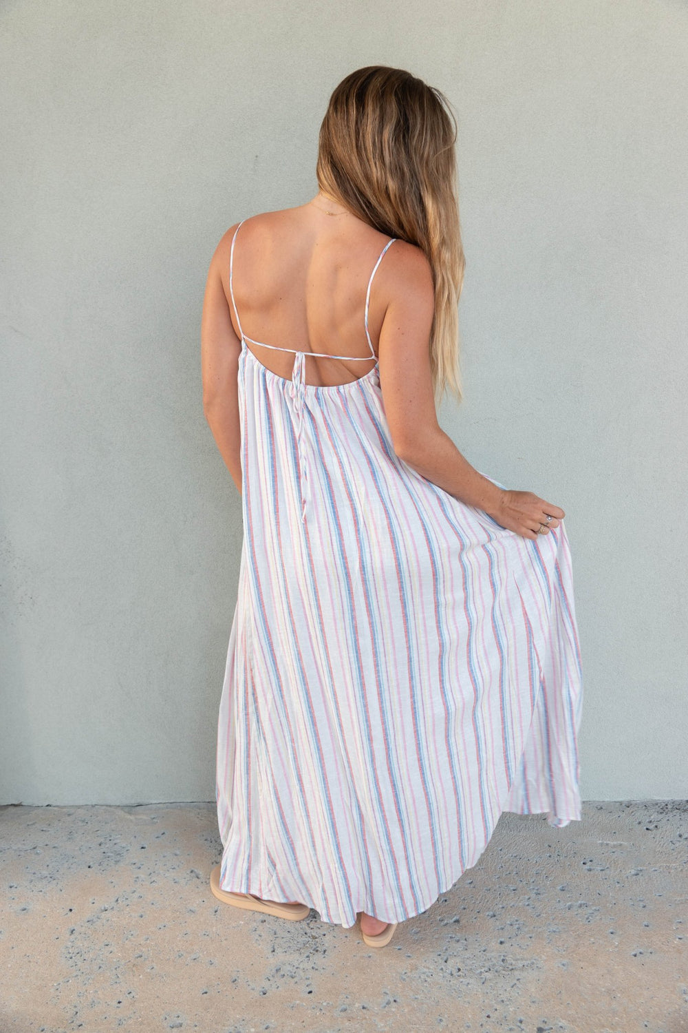 Tank Maxi Dress - Multi Stripe - Jaffi's