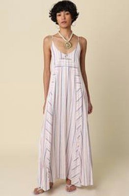 Tank Maxi Dress - Multi Stripe - Jaffi's