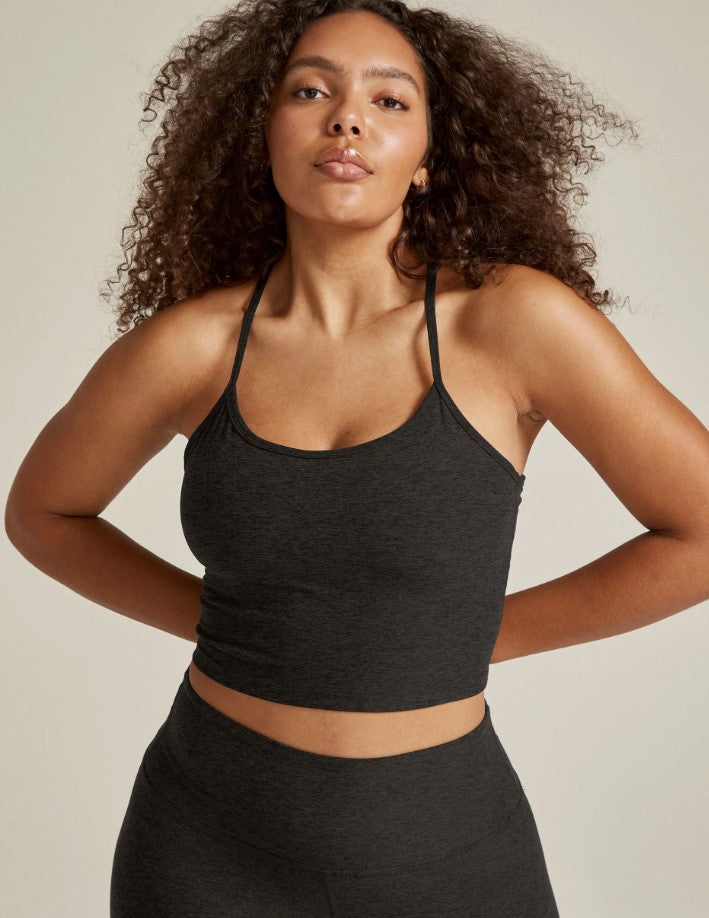 Spacedye Slim Racerback Cropped Tank - Darkest Night