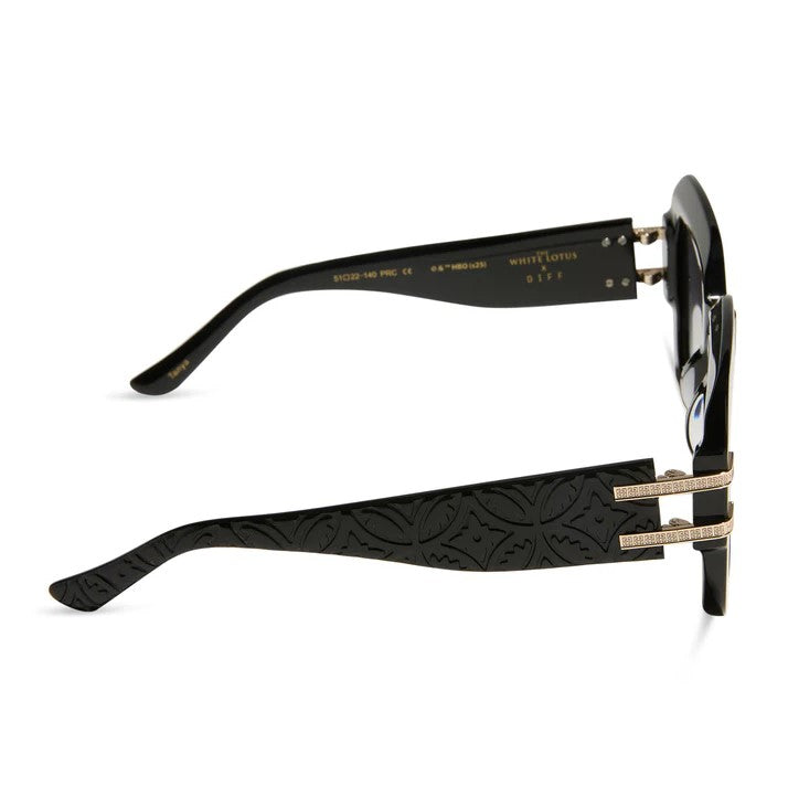 Tanya Sunglasses - Black + Grey Gradient
