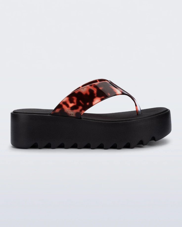 Thong Platform Flip Flop - Black/Tortoise - Jaffi's