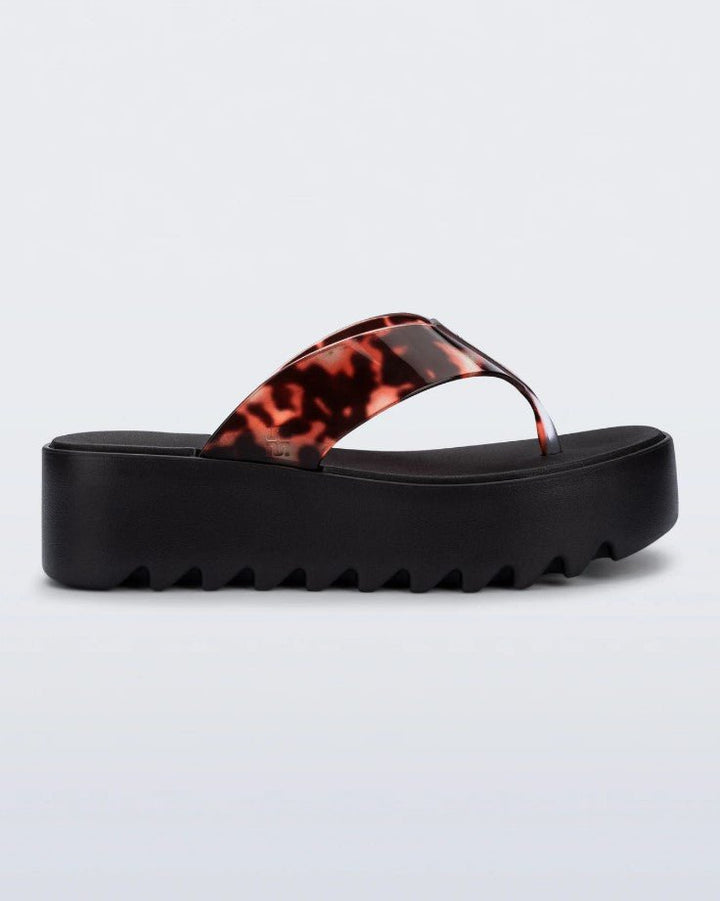 Thong Platform Flip Flop - Black/Tortoise - Jaffi's