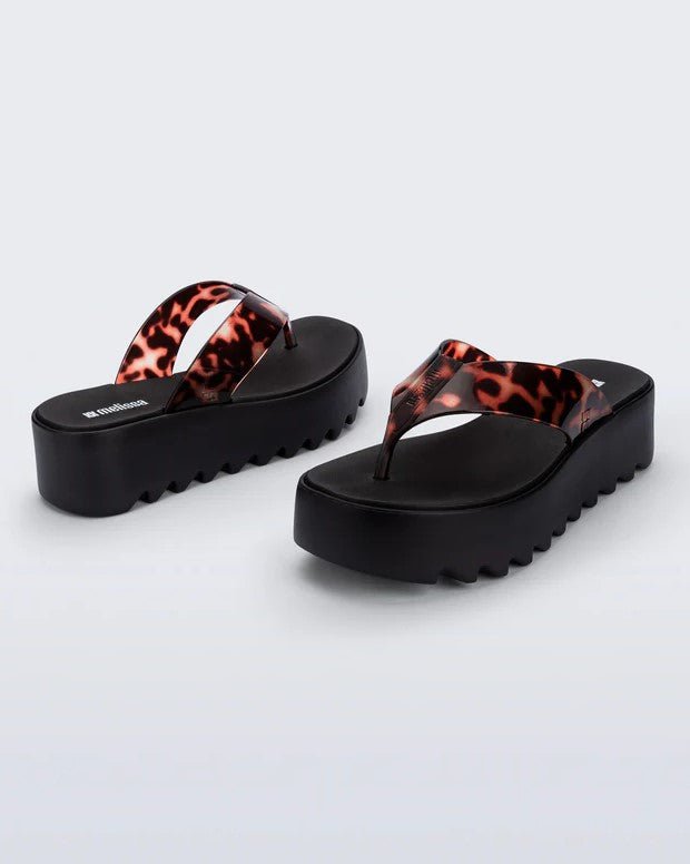 Thong Platform Flip Flop - Black/Tortoise - Jaffi's
