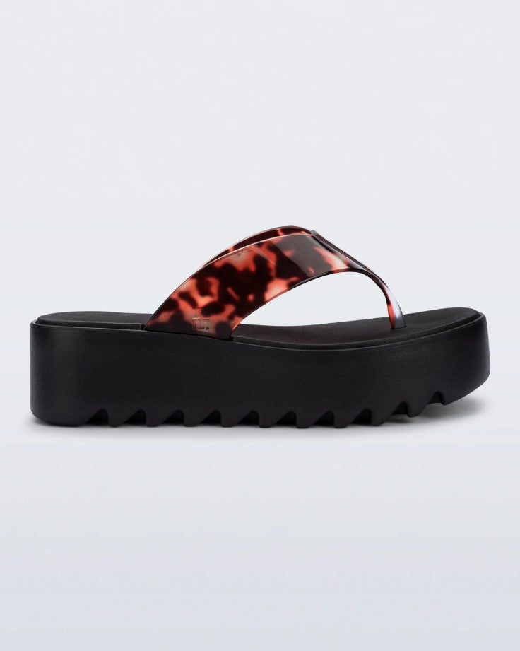 Thong Platform Flip Flop - Black/Tortoise