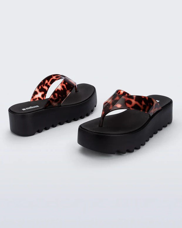 Thong Platform Flip Flop - Black/Tortoise