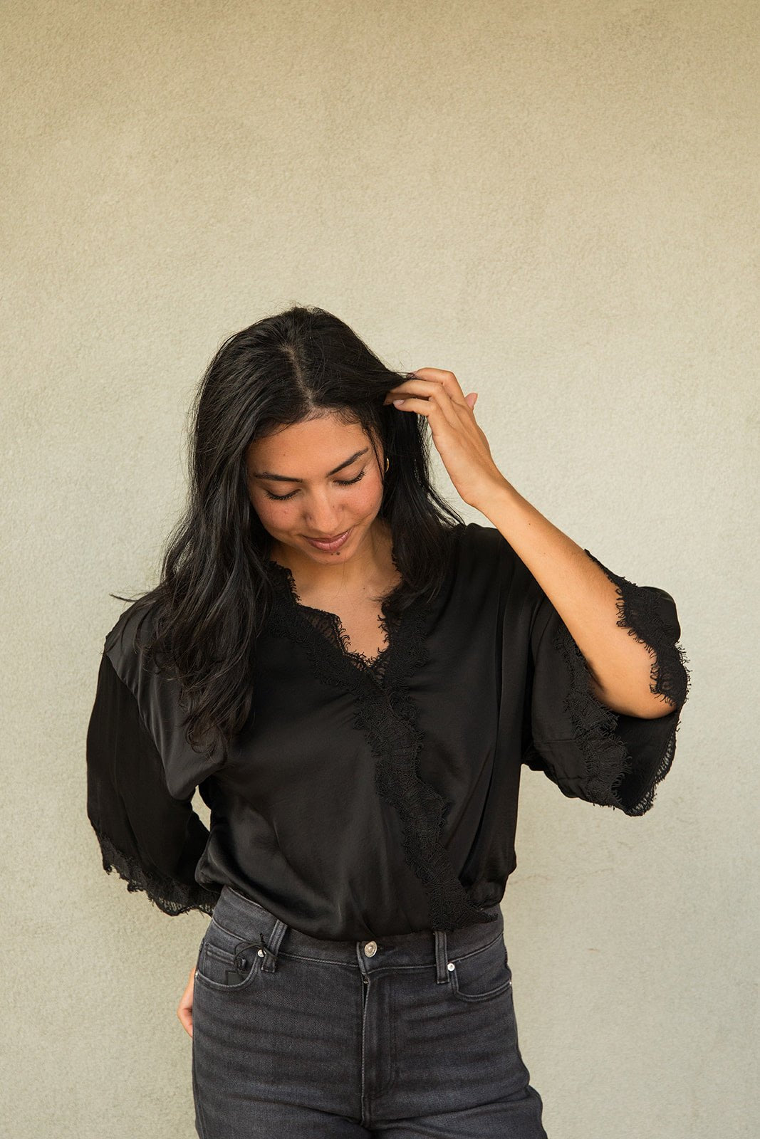 Tia Lace Top - Black - Jaffi&