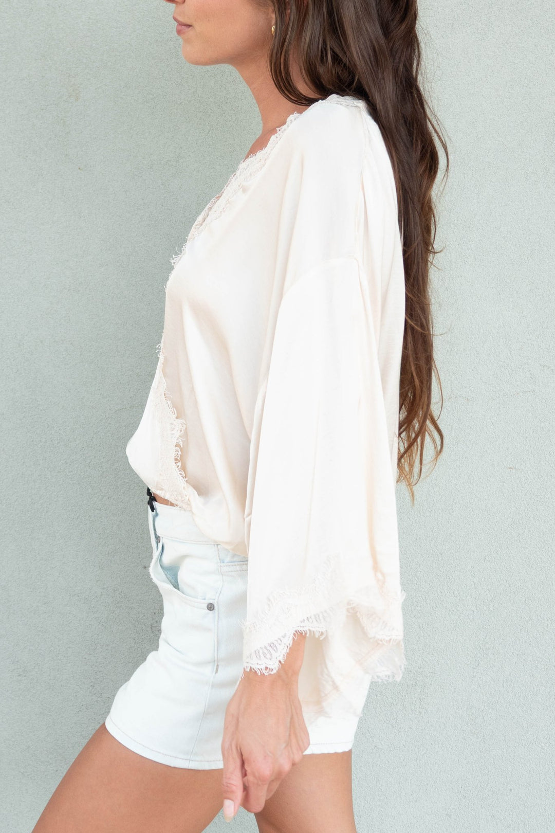 Tia Lace Top - Chalk - Jaffi&