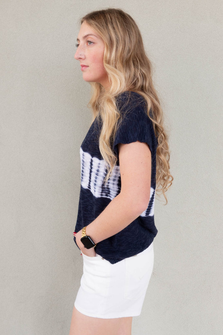 Tie Dye Sea Breeze Top - Midnight Blue - Jaffi's