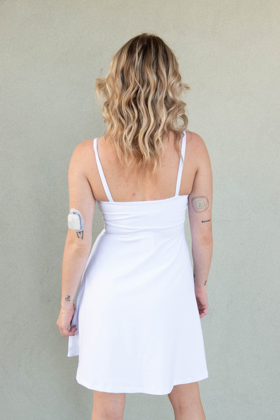 Tie Front 17" A Line Dress - Sugar - Jaffi's