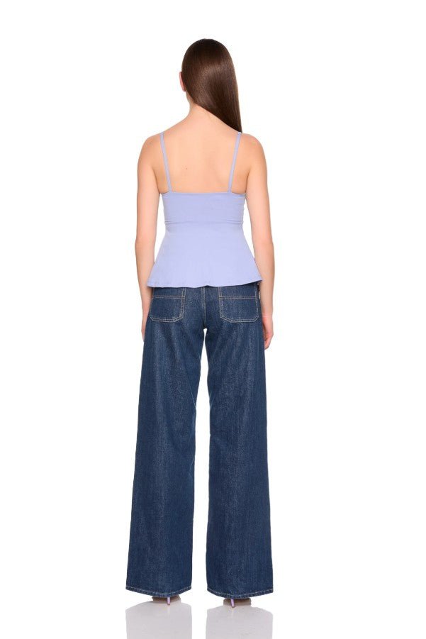 Tie Front Flare Top - Frosty - Jaffi's