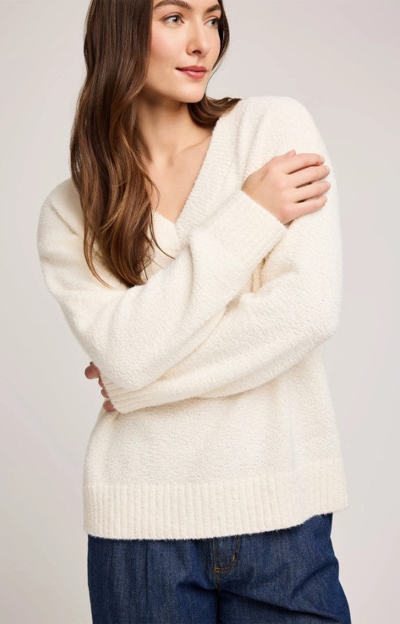 Tilda V Neck Sweater - Cream
