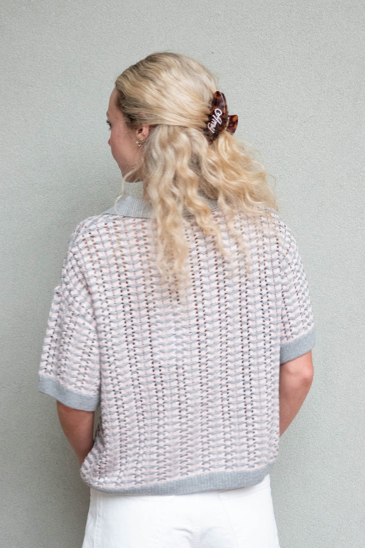 Tinsley Polo Tee - Heather Grey Combo - Jaffi's