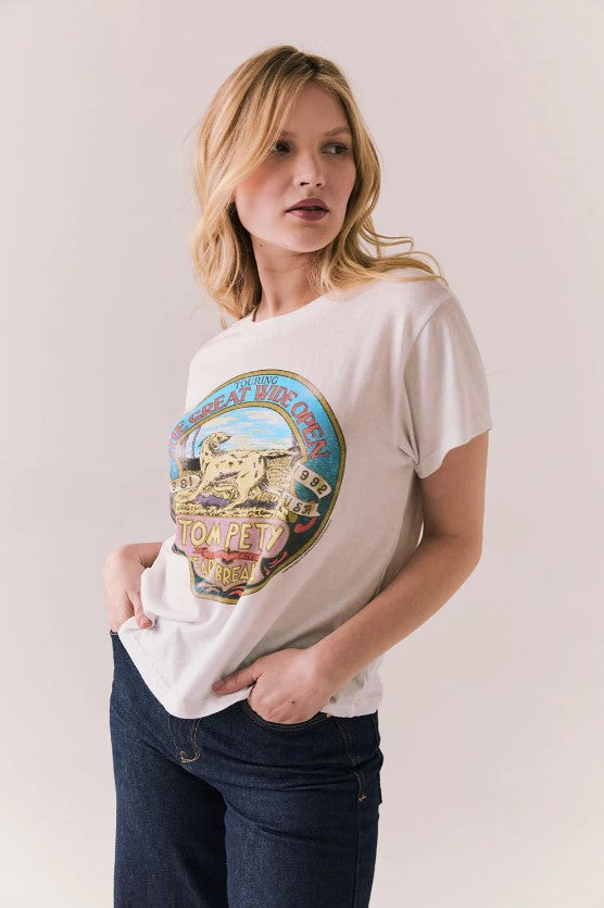 White Tom Petty Touring the Great Wide Open Tee