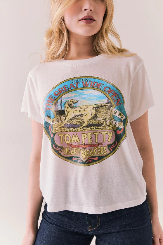 White Tom Petty Touring the Great Wide Open Tee