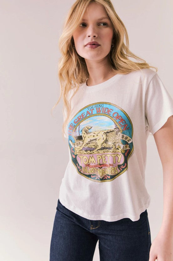 White Tom Petty Touring the Great Wide Open Tee