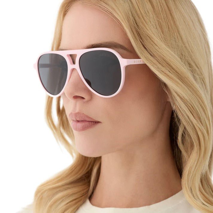 Tosca II Sunglasses - Powder Pink + Grey - Jaffi's