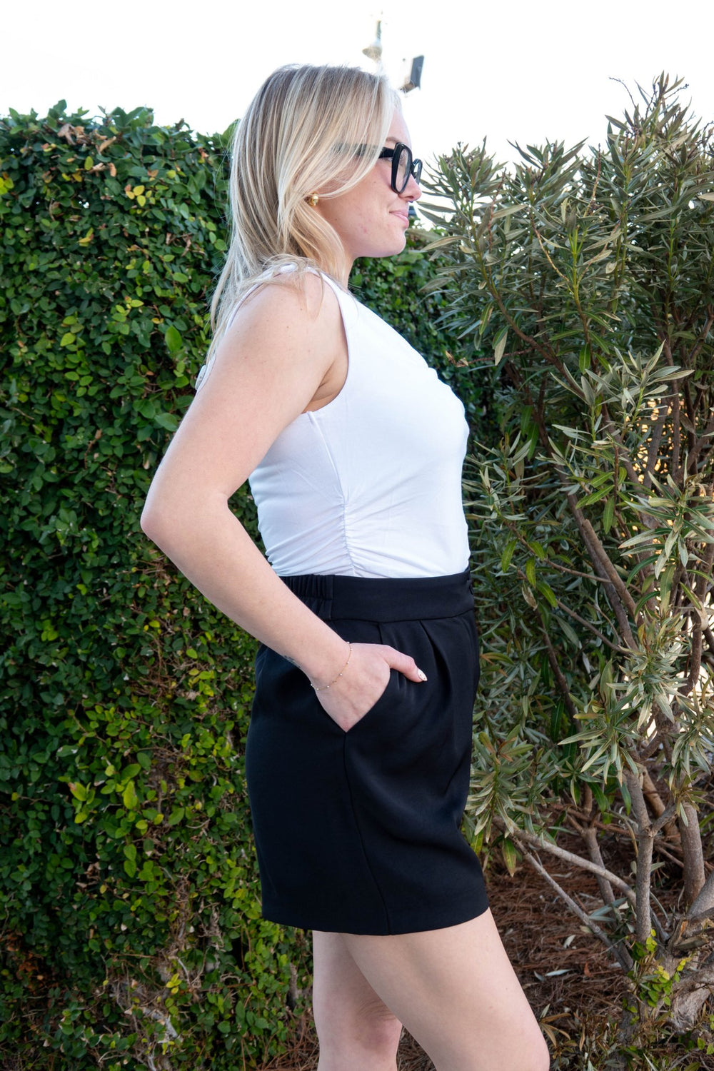 Trouser Shorts - Black - Jaffi's