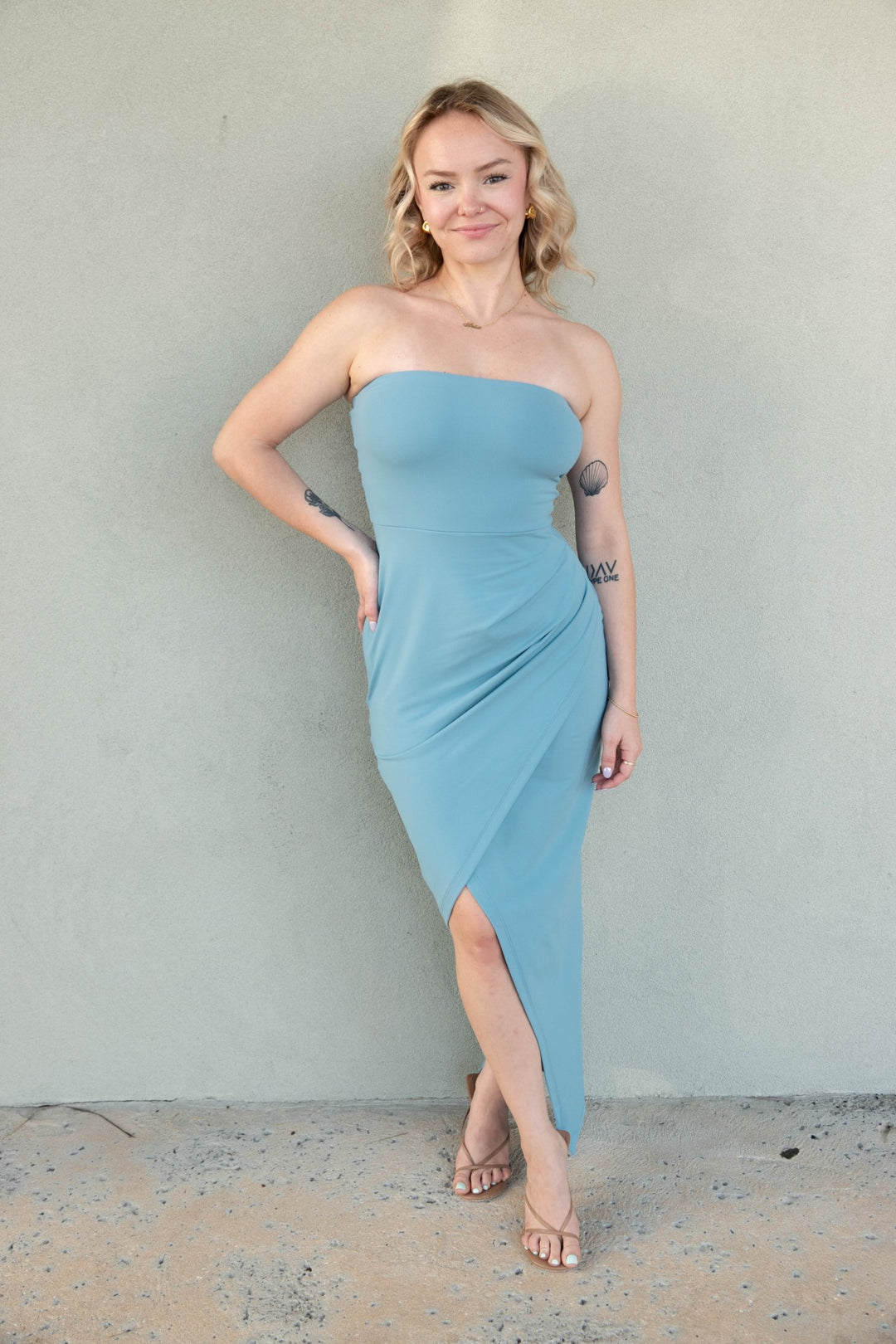 Tube Overlay Dress - Adriatic - Jaffi's