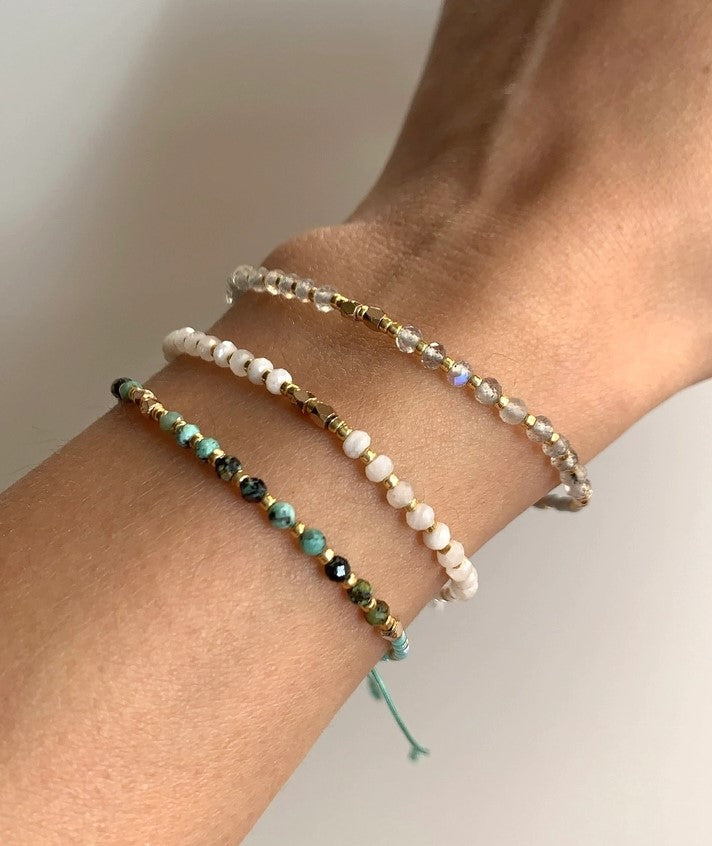 Healing Gemstone Stacking Bracelet - Turquoise