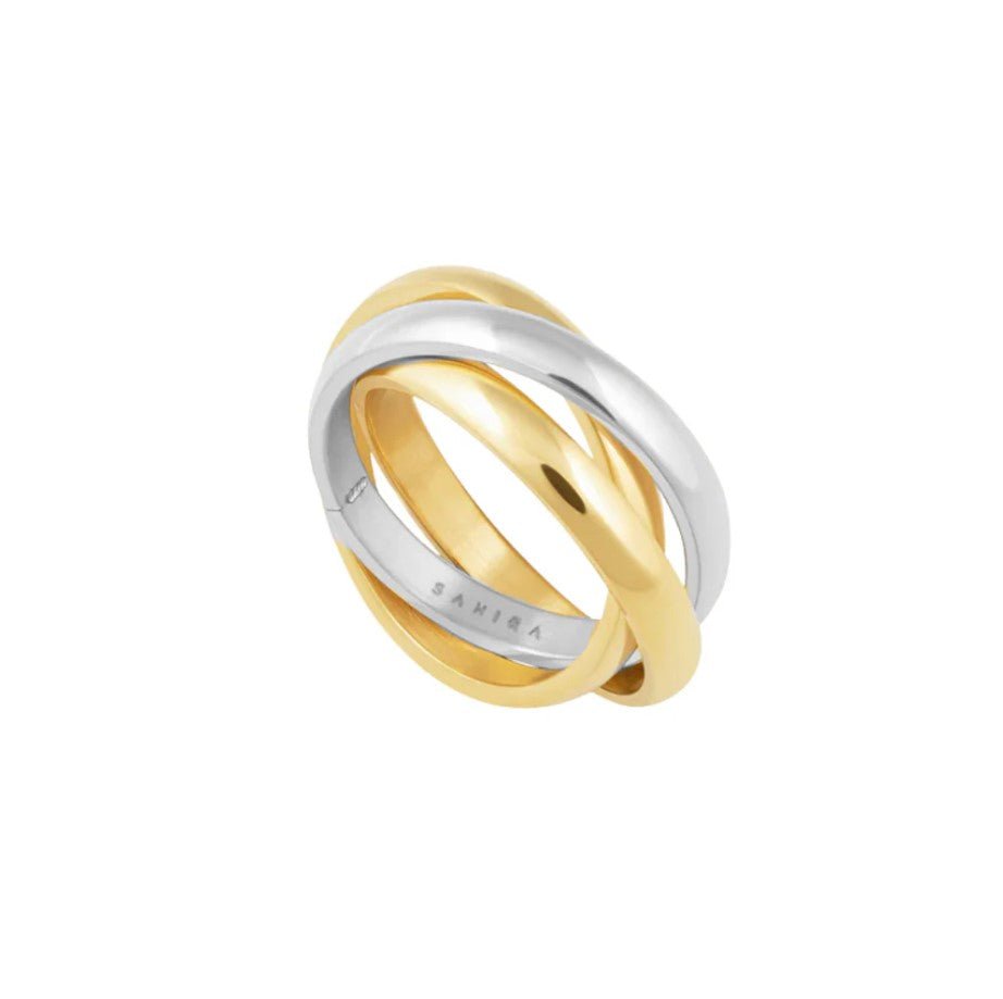 Two Tone Golden Girl Ring - Jaffi's