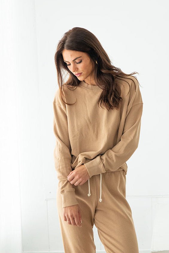 Tyler Pullover Sweatshirt - Suede - Jaffi's