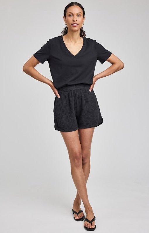 Valeria Gauze Short - Black - Jaffi's