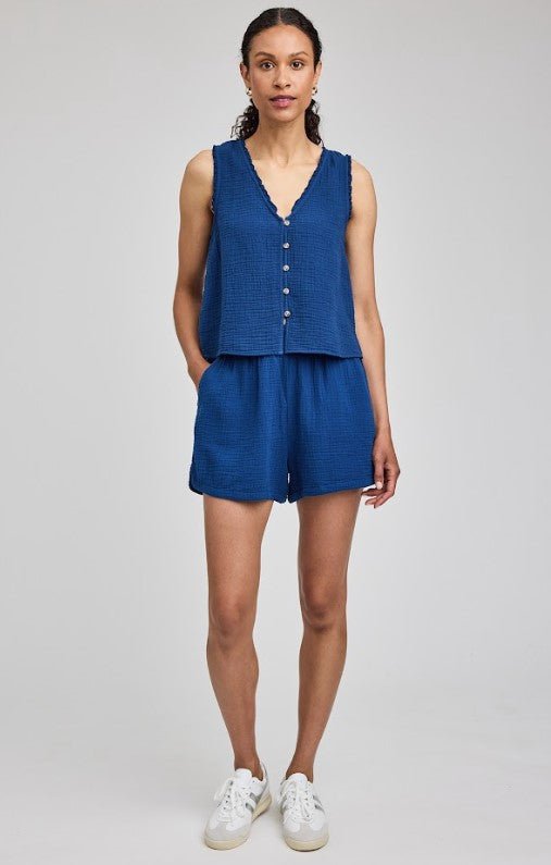 Valeria Gauze Short - Marine - Jaffi's