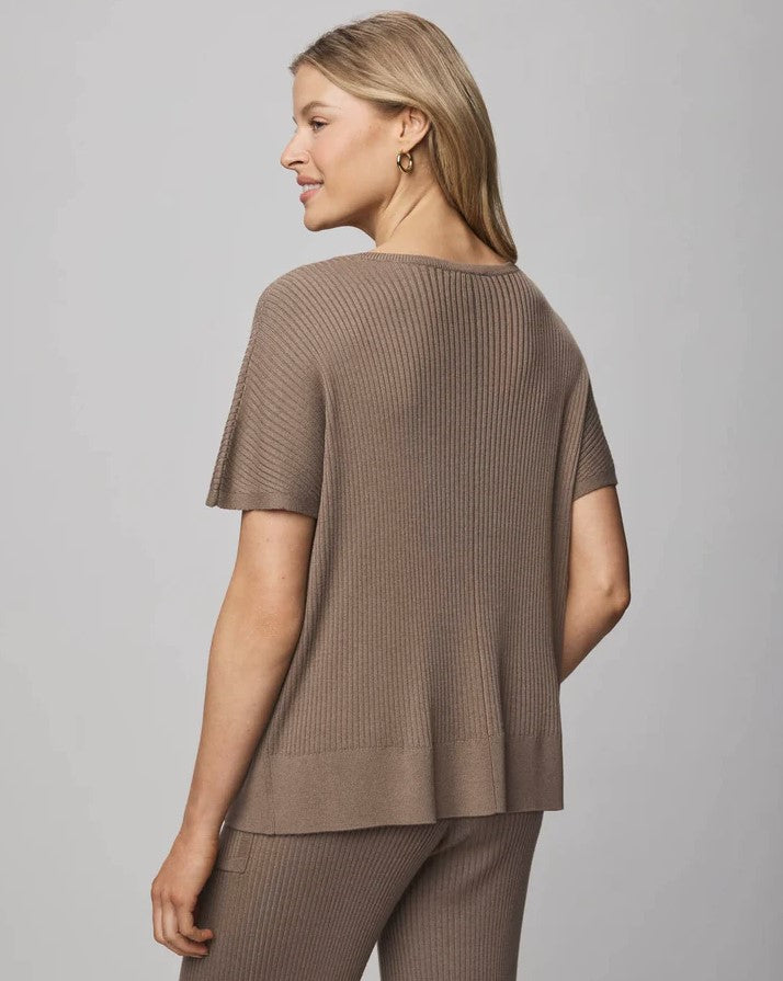 Georgie Cashblend V Neck Sweater - Cedar Brown