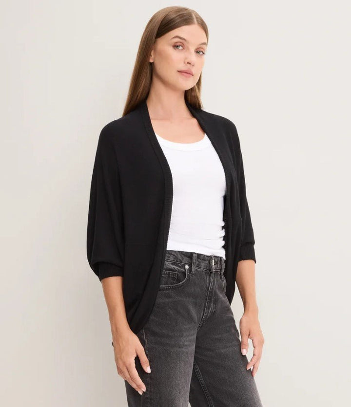 Vera Cocoon Cardigan - Black - Jaffi&