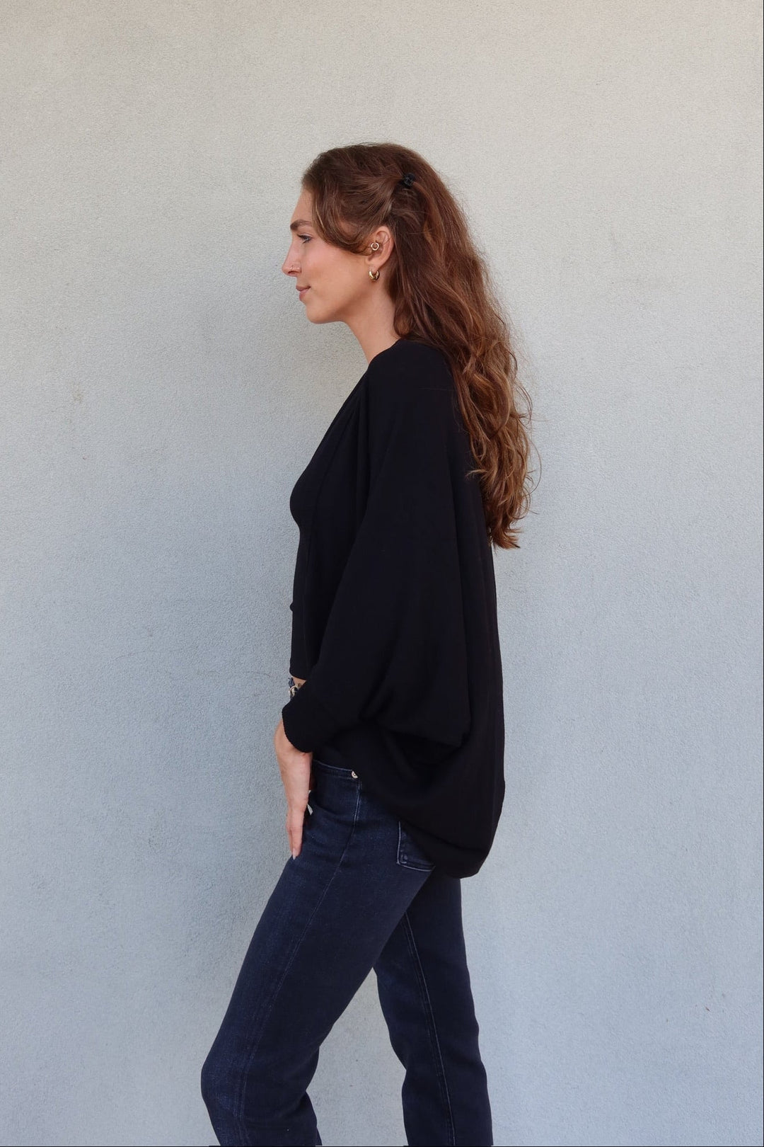 Vera Cocoon Cardigan - Black - Jaffi&