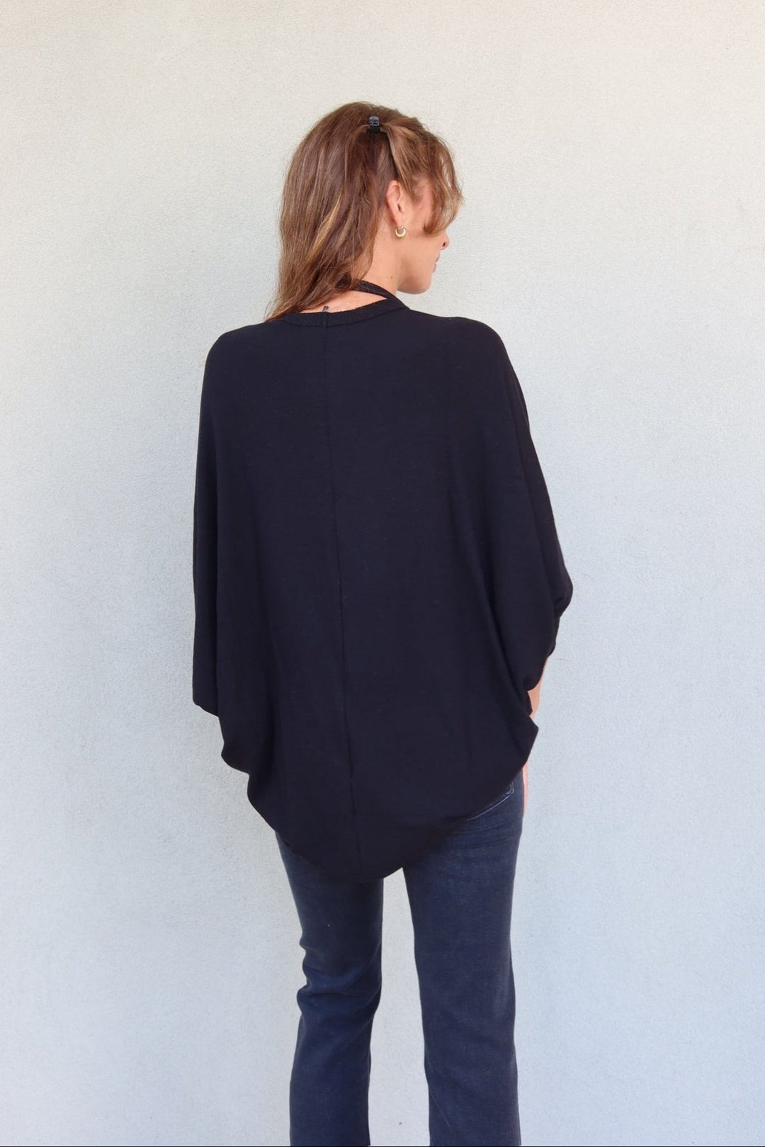 Vera Cocoon Cardigan - Black - Jaffi&