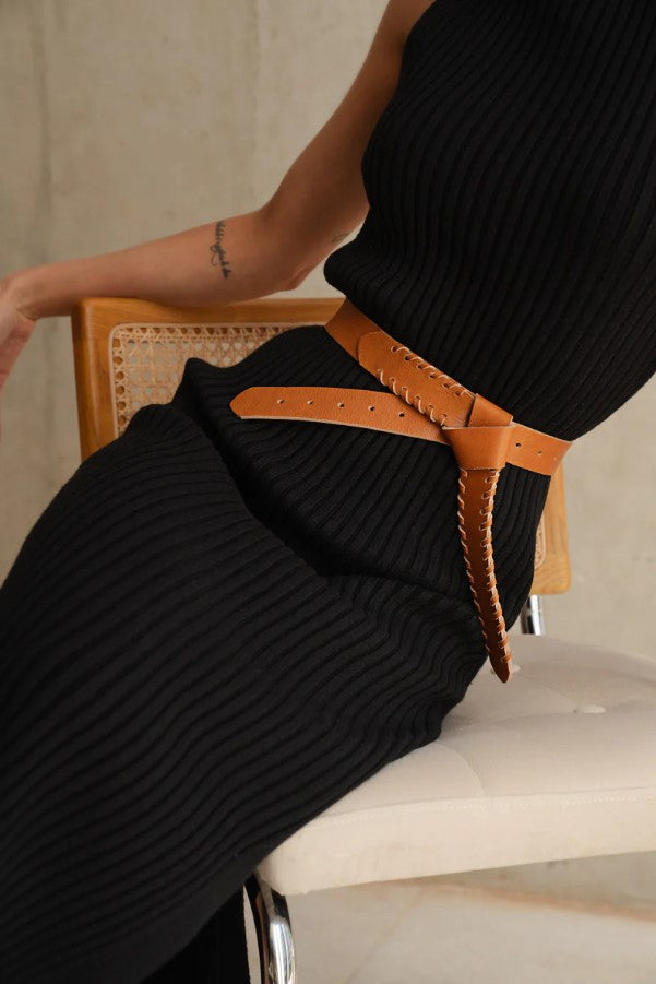 Vintage Charm Belt - Cognac