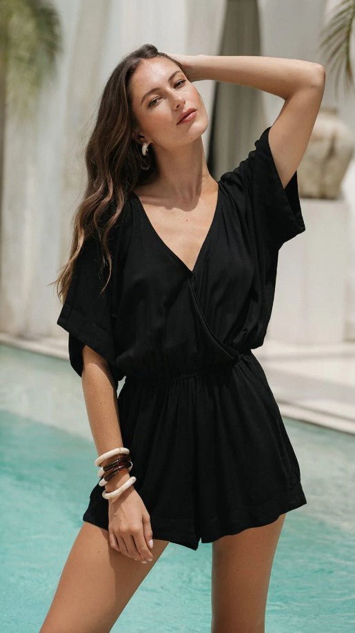 Wailea Romper - Black - Jaffi's